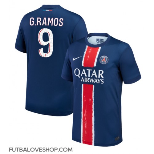 Dres Paris Saint-Germain Goncalo Ramos #9 Domáci 2024-25 Krátky Rukáv